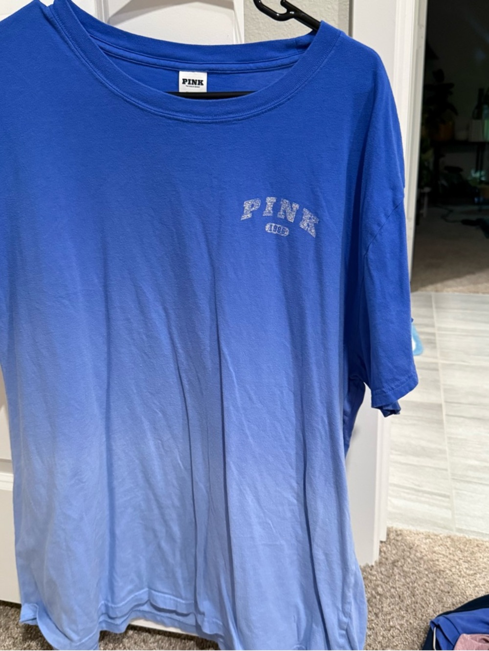 PINK Victoria's Secret Royal Blue Crewneck Tee
